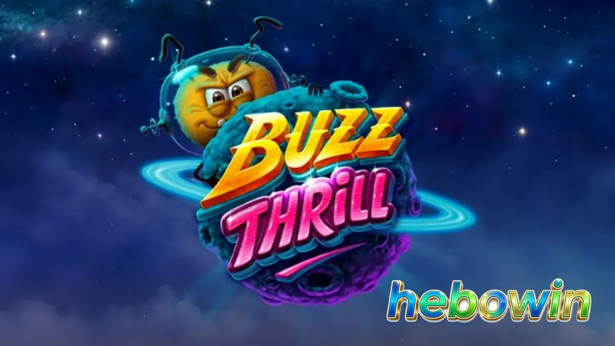 Tampilan visual slot Buzz Thrill dengan tema lebah alien dan grid yang unik.
