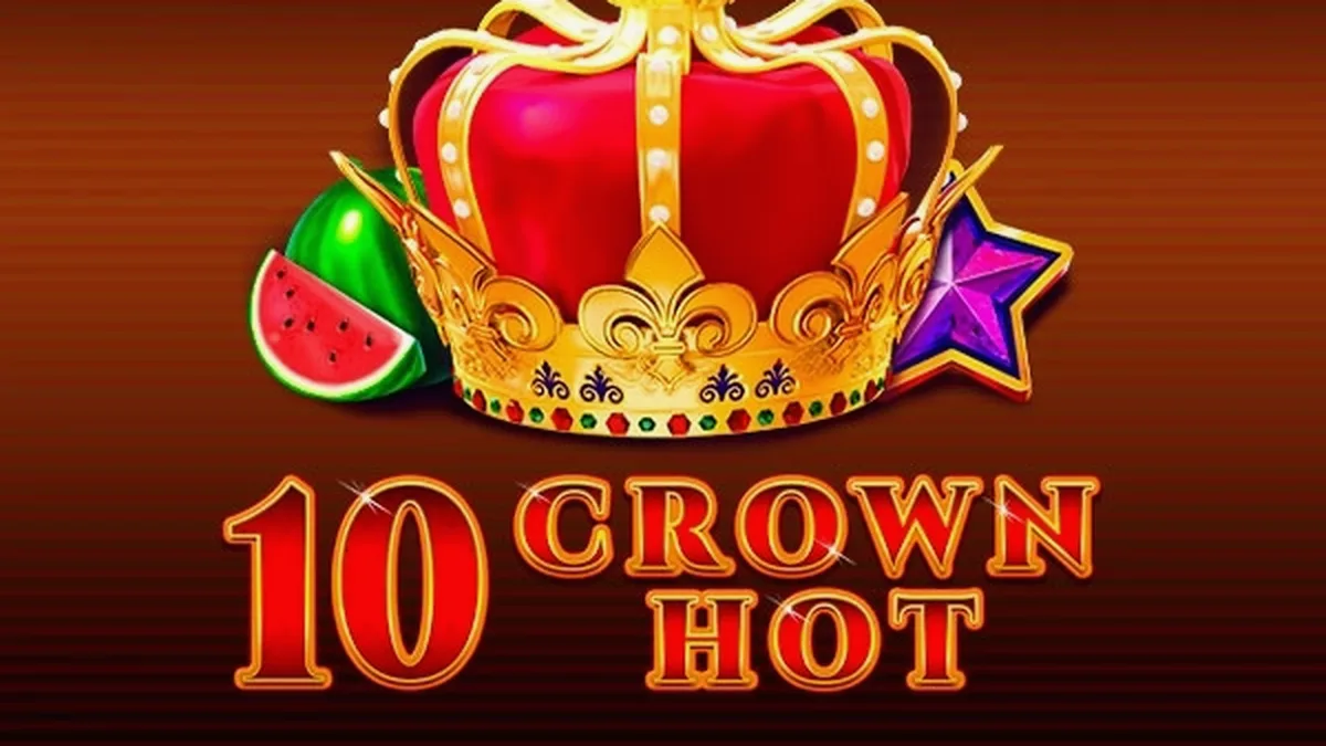 Tampilan visual slot 10 Crown Hot dengan simbol buah dan mahkota yang ikonik